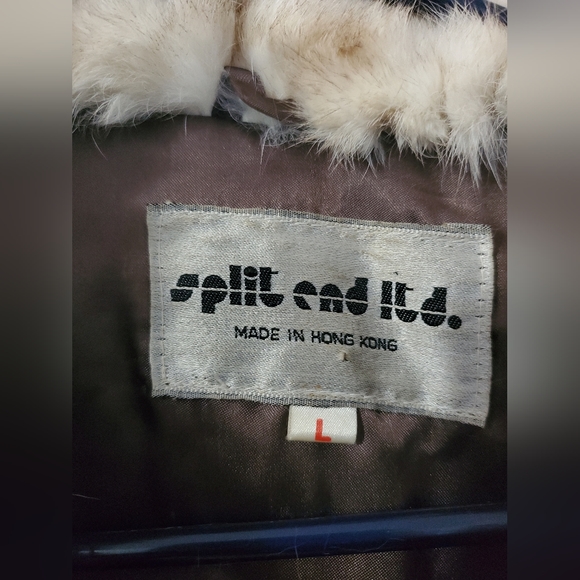 Vintage Split end l.t.d rabbit fur coat Size Large - Picture 3 of 4